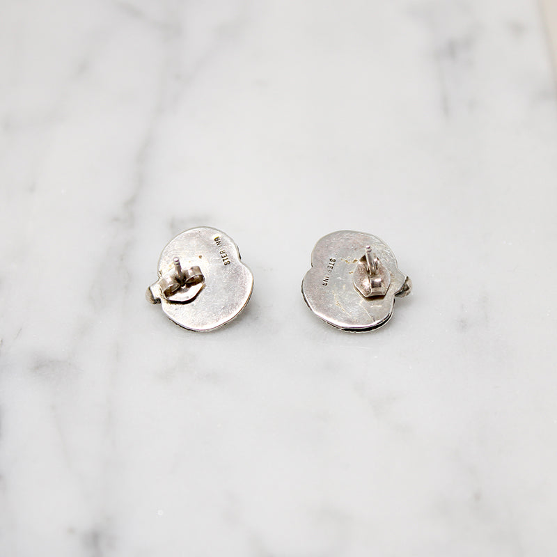 Petite Turquoise & Sterling Navajo Style Studs