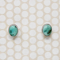 Tropical Ocean Colored Turquoise & Sterling Studs