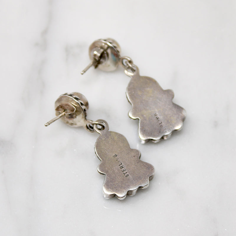 Sunface Earrings with Lovely Lapidary Work