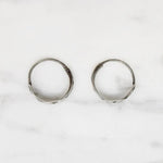 Lightweight Hammered Sterling Silver Hoops