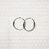 Lightweight Hammered Sterling Silver Hoops