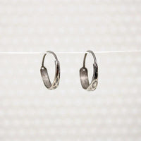 Lightweight Hammered Sterling Silver Hoops
