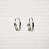 Lightweight Hammered Sterling Silver Hoops