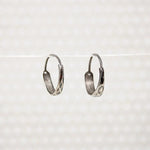 Lightweight Hammered Sterling Silver Hoops