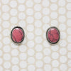 Pink Howlite & Sterling Silver Stud Earrings