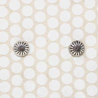 Sterling Silver Dome Studs with Rocker Designs