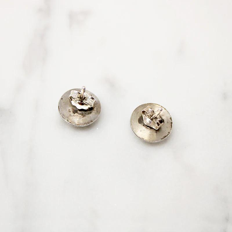 Sterling Silver Dome Studs with Rocker Designs