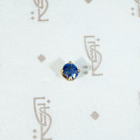 Single 0.35ct Antique Sapphire Gold Stud