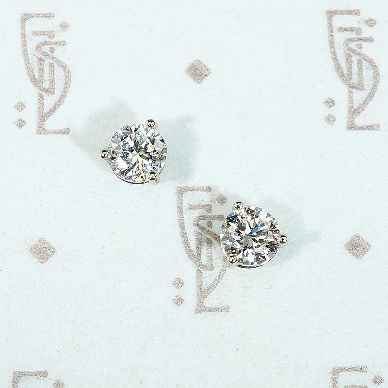 Bright Vintage 0.83tcw Diamonds in Platinum Martini Studs