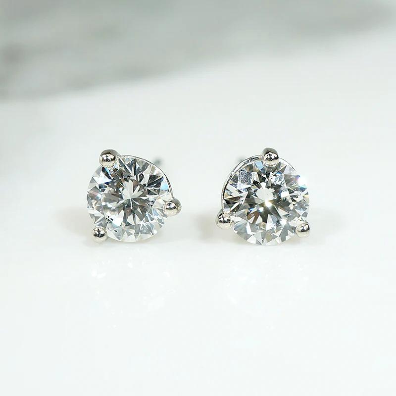 Bright Vintage 0.83tcw Diamonds in Platinum Martini Studs