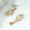Ornate Opal & Turquoise Victorian Revival Earrings