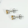 Antique Imperial Topaz in Recycled White Gold Studs