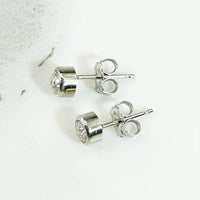 Bezel Set 0.41tcw Old Euro Diamond Stud Earrings
