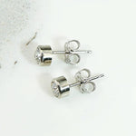 Bezel Set 0.41tcw Old Euro Diamond Stud Earrings