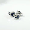 Moody Blue Sapphire & White Gold Stud Earrings
