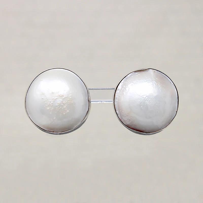 Lush Blister Pearls in Sterling Clip Earrings