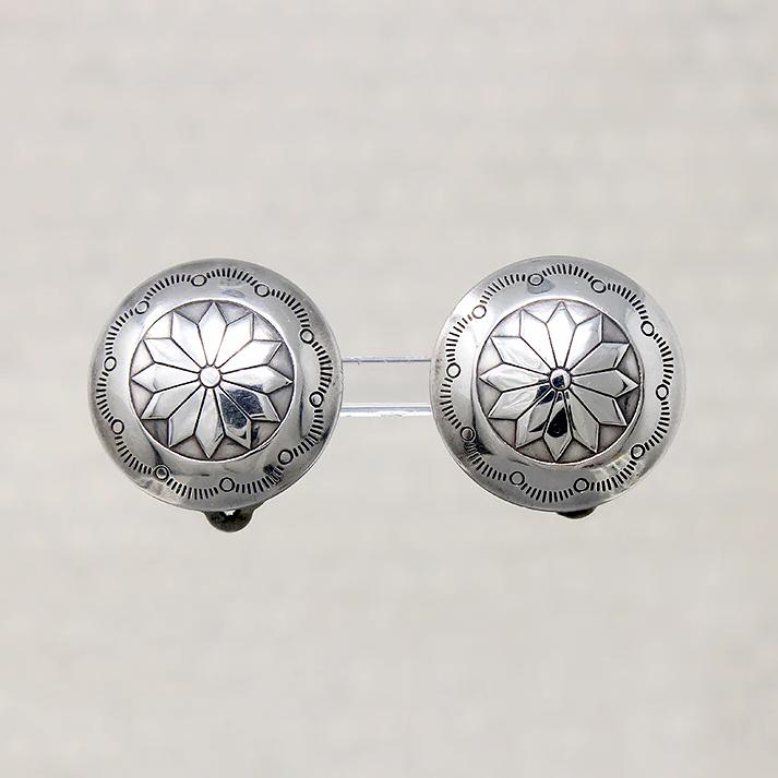 Concho Earrings with Florets & Rocker Designs
