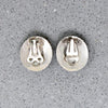 Ornate Silver Beads & Onyx Clip On Earrings