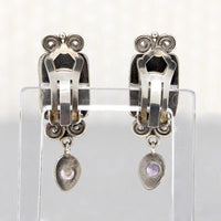 Pretty Pastel Rose Quartz & Amethyst Silver Earrings