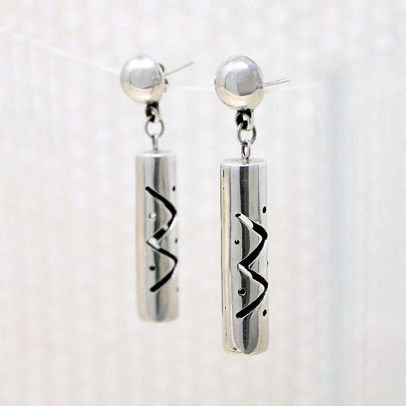 Swinging 60s Mexican Mod Sterling Earrings