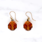 faceted glass bead earrings