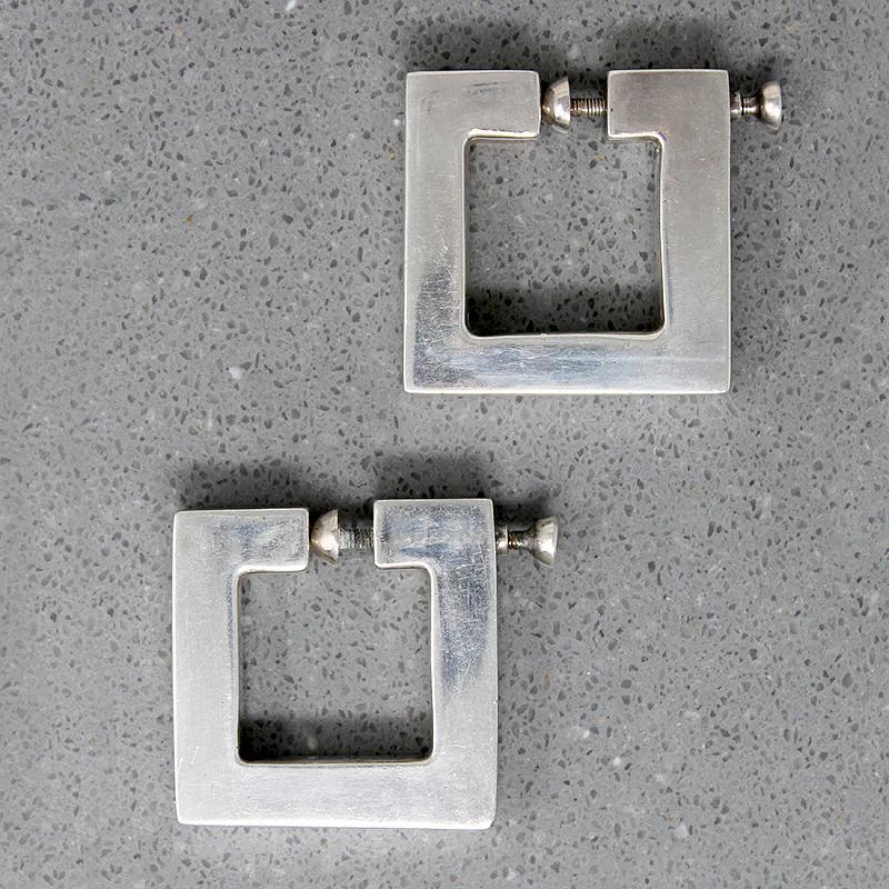 Epic Sterling Square Hoop Earrings by Tane