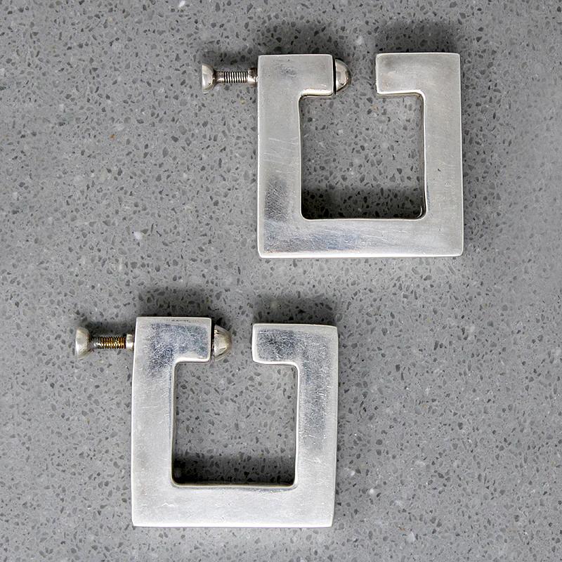 Epic Sterling Square Hoop Earrings by Tane