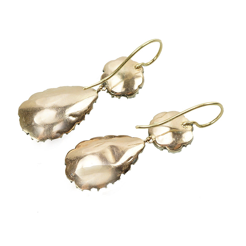 Everyday Elegance Antique Georgian Earrings - Gem Set Love
