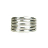 Wide Vintage Coin Silver Native American Cuff Bracelet - Gem Set Love