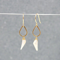 American River Pearl on Handmade Gold Detail Earrings by brunet