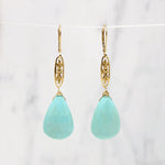 Marché Turquoise Pendant Drop Earrings by brunet