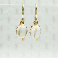 moonstone and gold drop earrings
