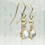 LUNA Moonstone and Diamond Ear Drops