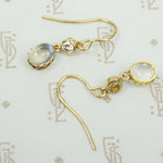 LUNA Moonstone and Diamond Ear Drops