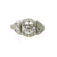 Dreamy Edwardian Diamond  Platinum Engagement Ring