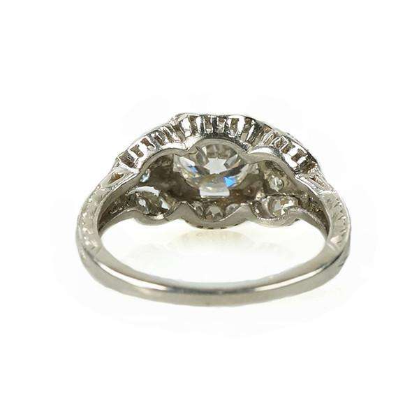 Dreamy Edwardian Diamond  Platinum Engagement Ring
