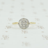 edwardian platinum on 18k ring