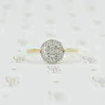 edwardian platinum on 18k ring