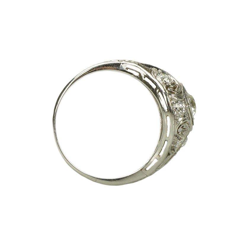Edwardian Platinum and Old Euro Diamond Ring