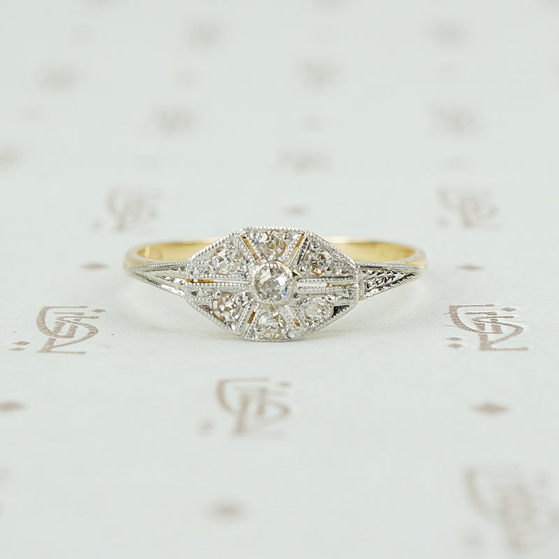 edwardian platinum and diamond ring 18k