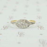 edwardian platinum and diamond ring 18k