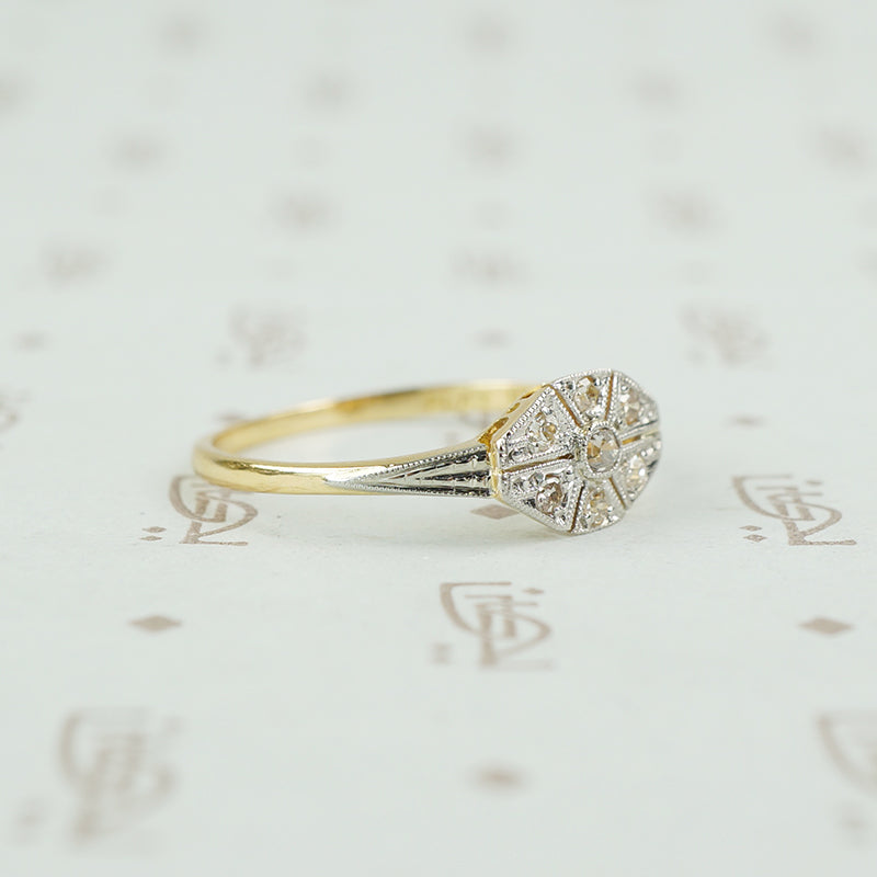 side view platinum 18k ring