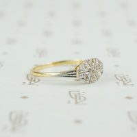 side view platinum 18k ring