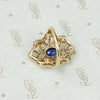 Elegant Belle Époque Diamond and Sapphire Ring