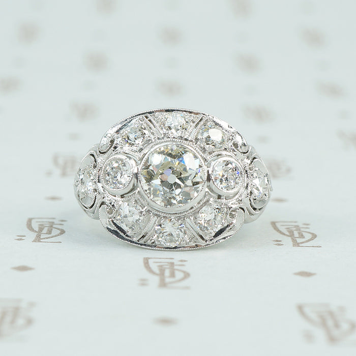 platinum edwardian diamond ring
