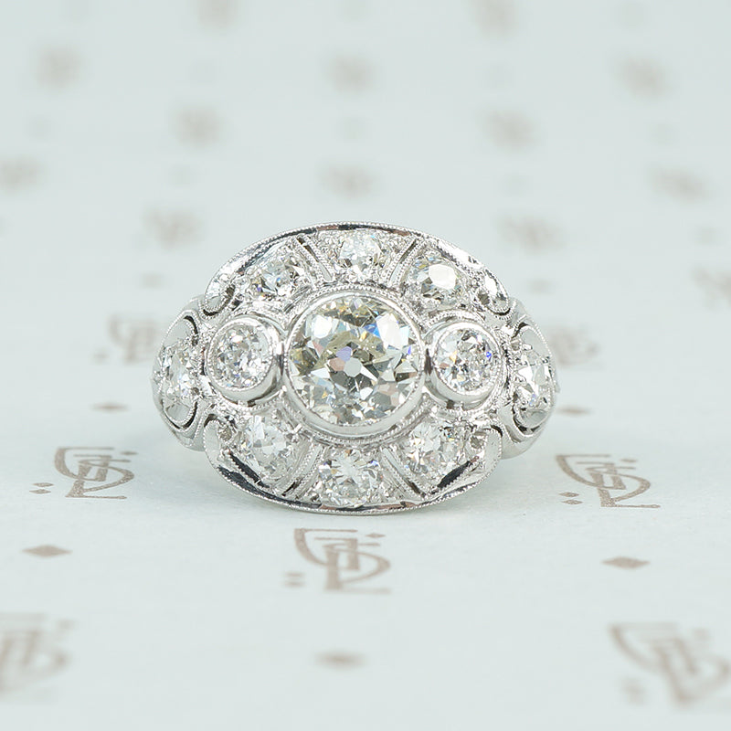platinum edwardian diamond ring