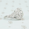 platinum edwardian diamond ring millgrain detail