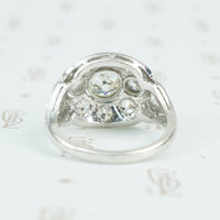 platinum edwardian diamond ring back side