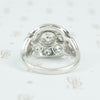 platinum edwardian diamond ring back side