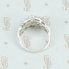 platinum edwardian diamond ring side view